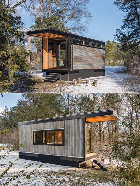 corrugated metal siding tiny house|tiny metal house ideas.